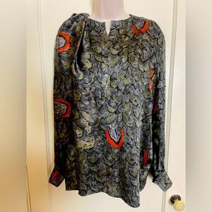 Escada Silk Blouse with Matching Removable Scarf